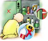 Store cleaning products carefully